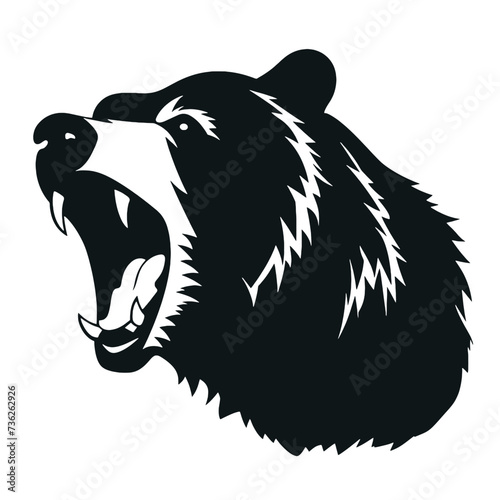 Grizzly bear silhouette