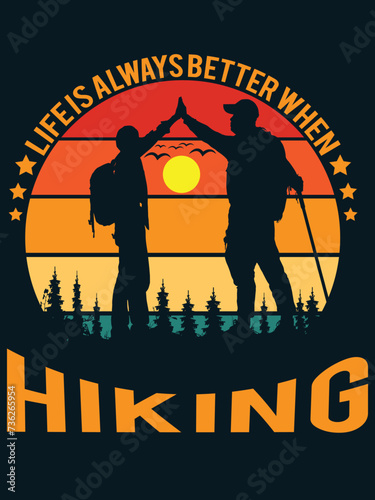 Hiking T-Shirt Design Vector (ID: 736265954)