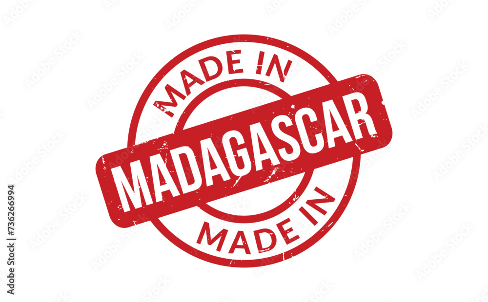 Made In Madagascar Rubber Stamp