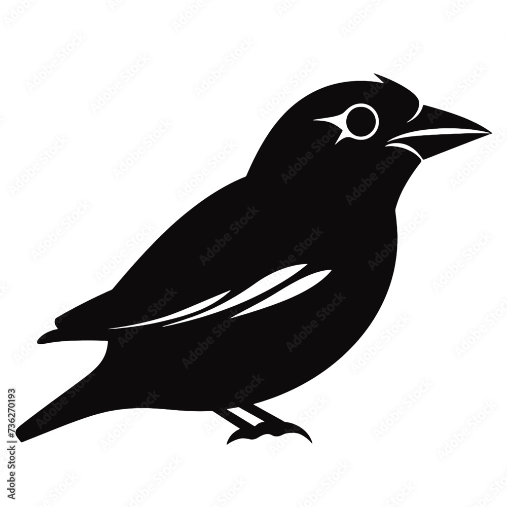 Fototapeta premium Sparrow silhouette icon