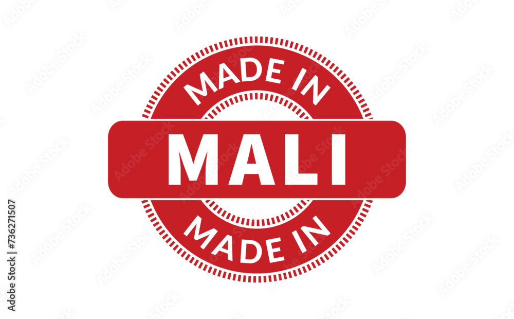 Obraz premium Made In Mali Rubber Stamp