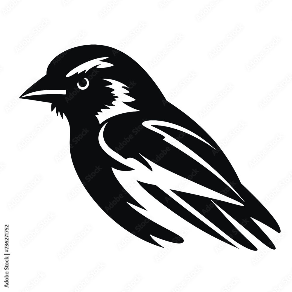 Obraz premium Sparrow silhouette icon