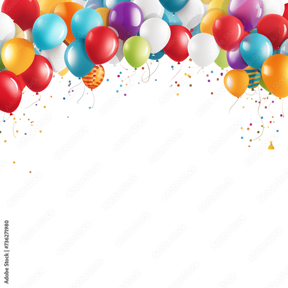 Balloons celebration illustration with colorful decorations