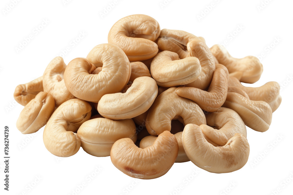 Cashews isolated on white background Cashews isolated on white background