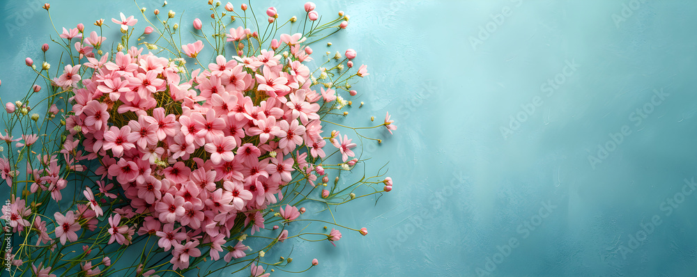 Valentine's Day, Mother's Day, or Women's Day card with a flower-shaped heart and space for a message.