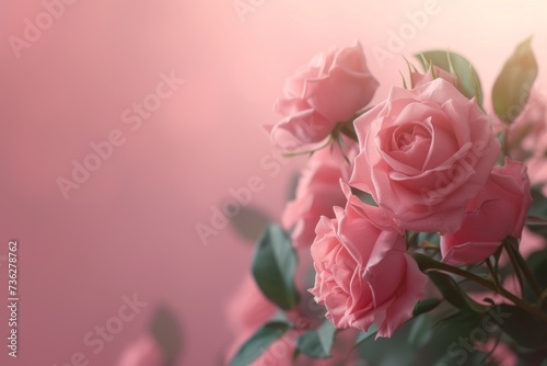 Background use for a lovely bouquet featuring pink roses