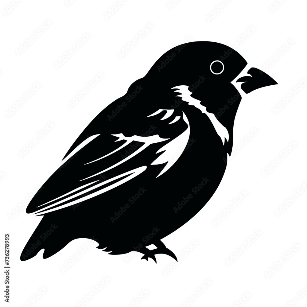 Obraz premium Sparrow silhouette icon