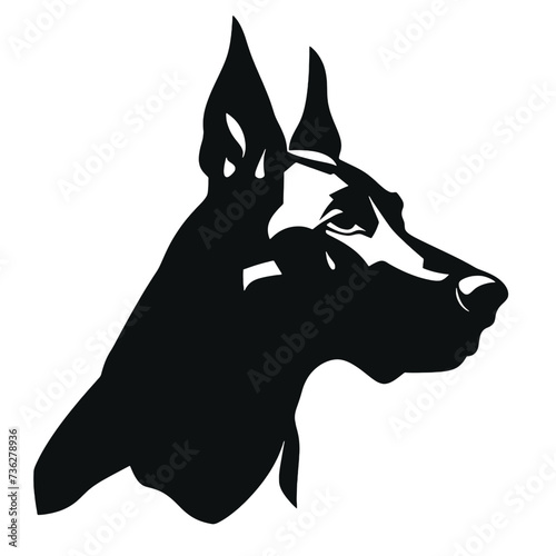 dog head silhouette