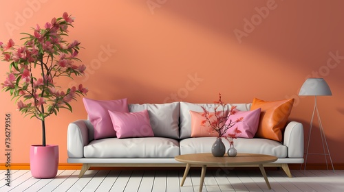 A vibrant coral solid color background that captures attention with its lively and energetic presence. The warm hue exudes a sense of playfulness and creativity, making it an ideal backdrop for vibra