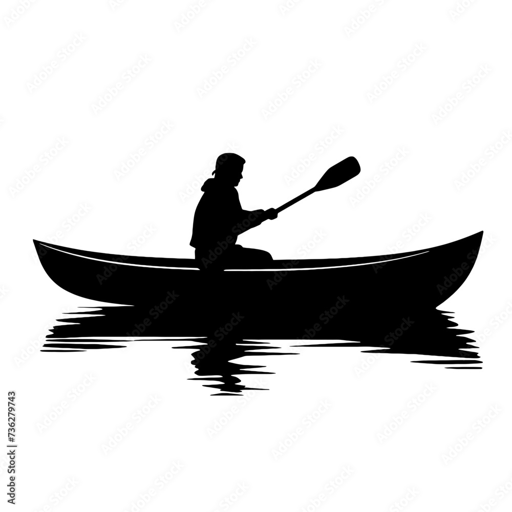 fisherman in a boat silhouette fisherman in a boat silhouette
