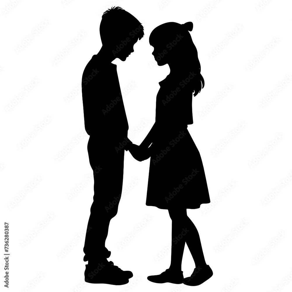 boy and girl in love silhouette
boy and girl in love silhouette