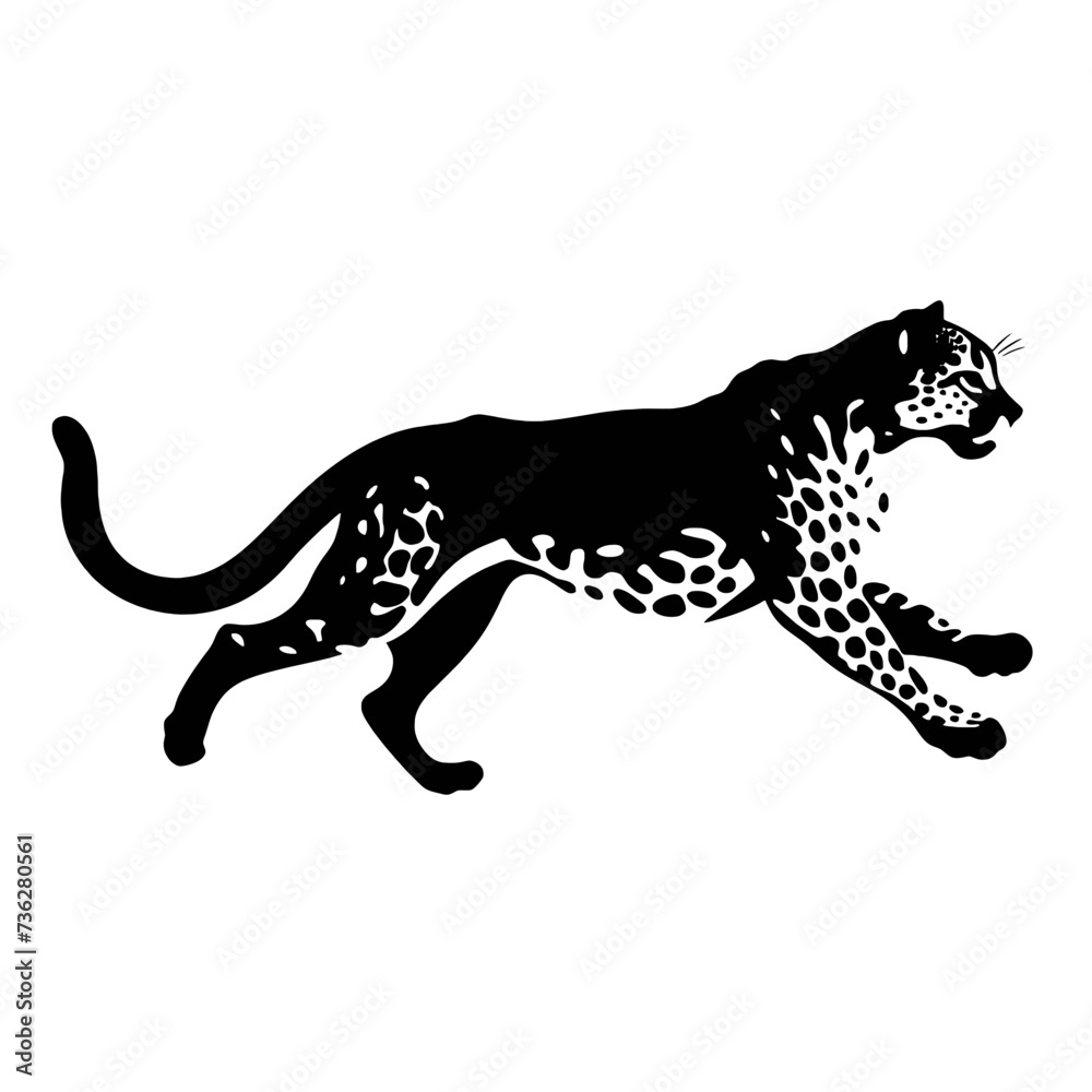 Fototapeta premium cheetah silhouette