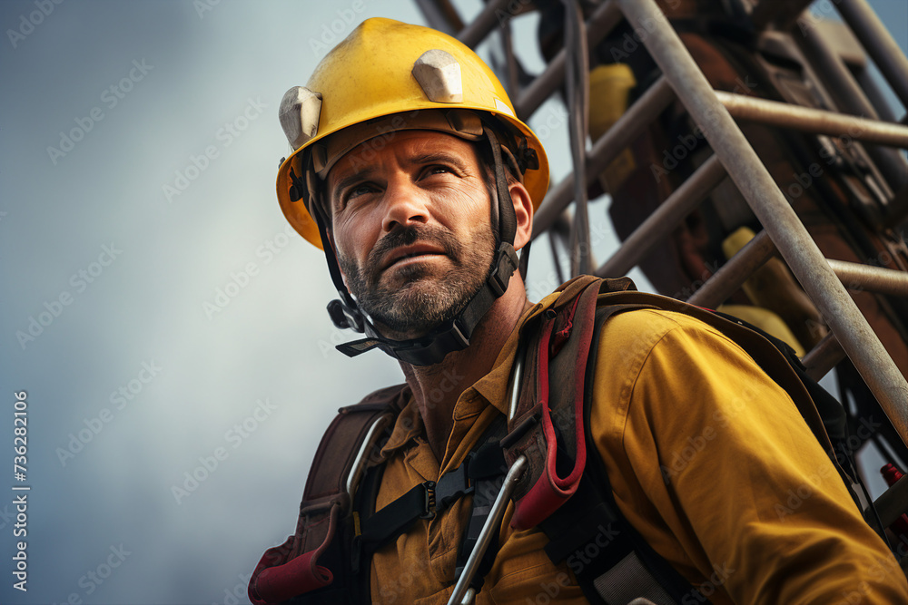 Fototapeta premium AI generated picture photo of professional lifesaver working rescue services team