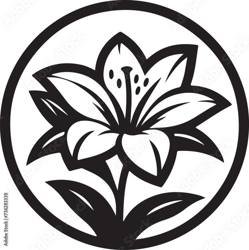 A Lily Flowers Icon Silhouette Vector illustration © Radha Rani