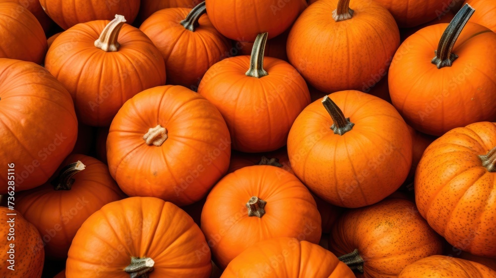 The background of many pumpkins is in Orange color. The background of many pumpkins is in Orange color.