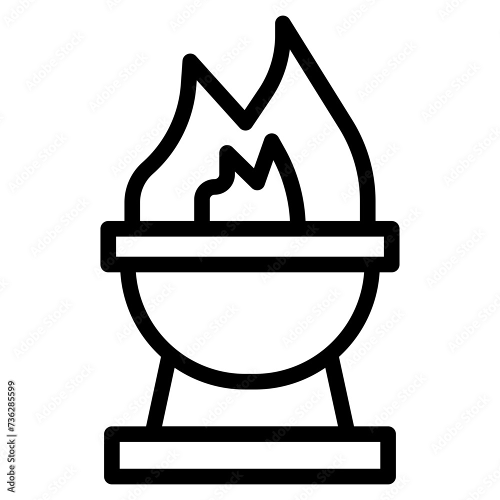 grill line icon grill line icon