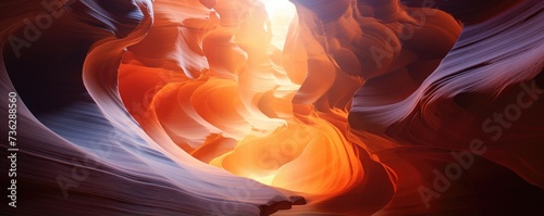 Antelope Canyonin arizona lights and rocks In USA nature park.