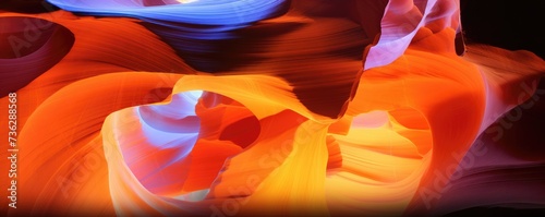 Antelope Canyonin arizona lights and rocks In USA nature park.