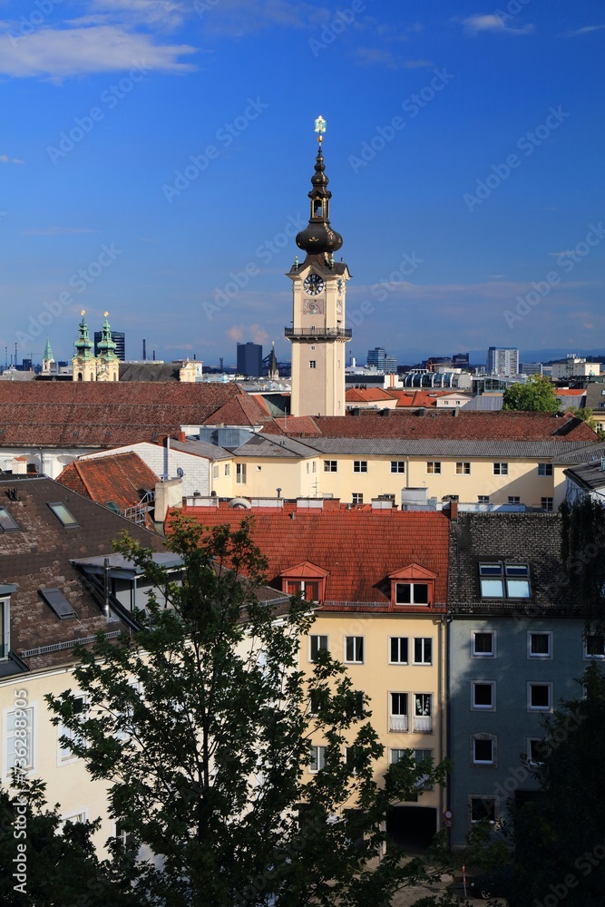 Linz cityscape view in Austria