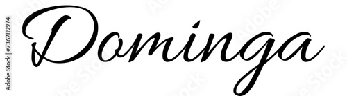 Dominga - black color - name written - ideal for websites,, presentations, greetings, banners, cards,, t-shirt, sweatshirt, prints, cricut, silhouette, sublimation