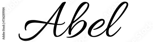 Abel - black color - name written - ideal for websites,, presentations, greetings, banners, cards,, t-shirt, sweatshirt, prints, cricut, silhouette, sublimation

