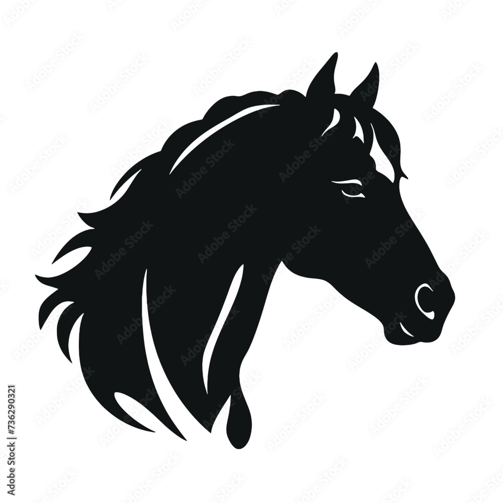 
Horse head silhouette