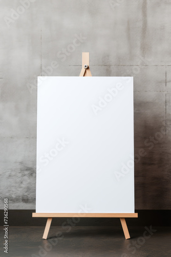  blank paper print mockup cliped on strings with gray background