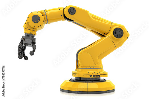 Industrial robot arm isolated