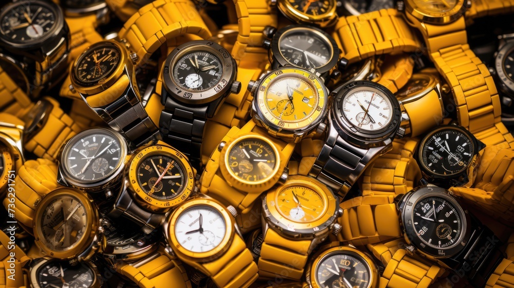 The background of many watches is in Yellow color.