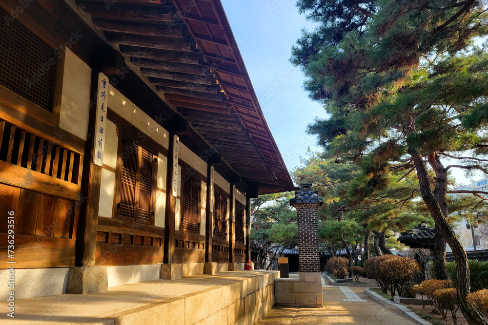 Hanok, Bukchon Hanok Village, alley, landscape, pine tree, ancient ambience, Korean traditional houses, Korean roof tile, palace Hanok, Bukchon Hanok Village, alley, landscape, pine tree, ancient ambience, Korean traditional houses, Korean roof tile, palace