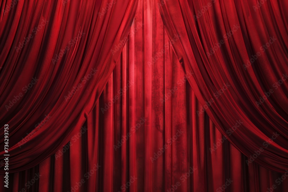 Fototapeta premium red curtain or drapes