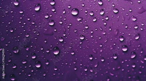 The background of raindrops is in Purple color.
