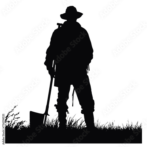farmer silhouette