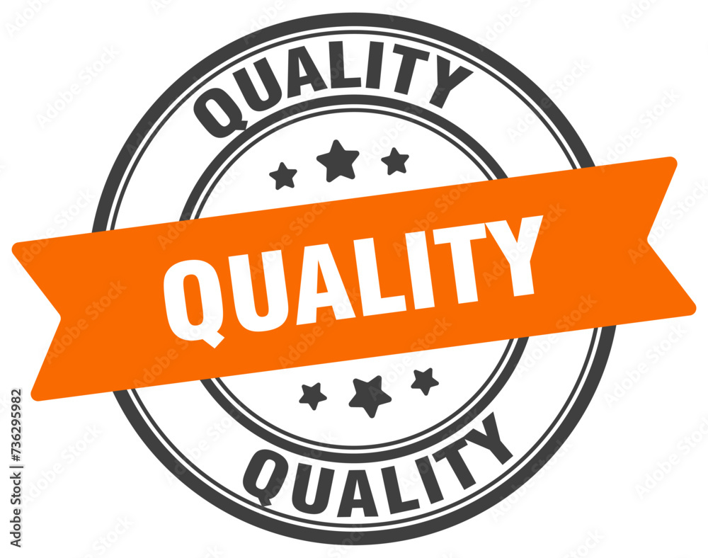 Fototapeta premium quality stamp. quality label on transparent background. round sign