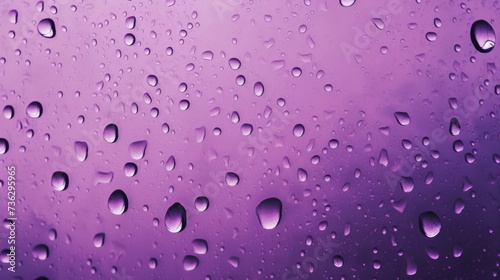The background of raindrops is in Violet color
