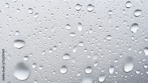 The background of raindrops is in White color
