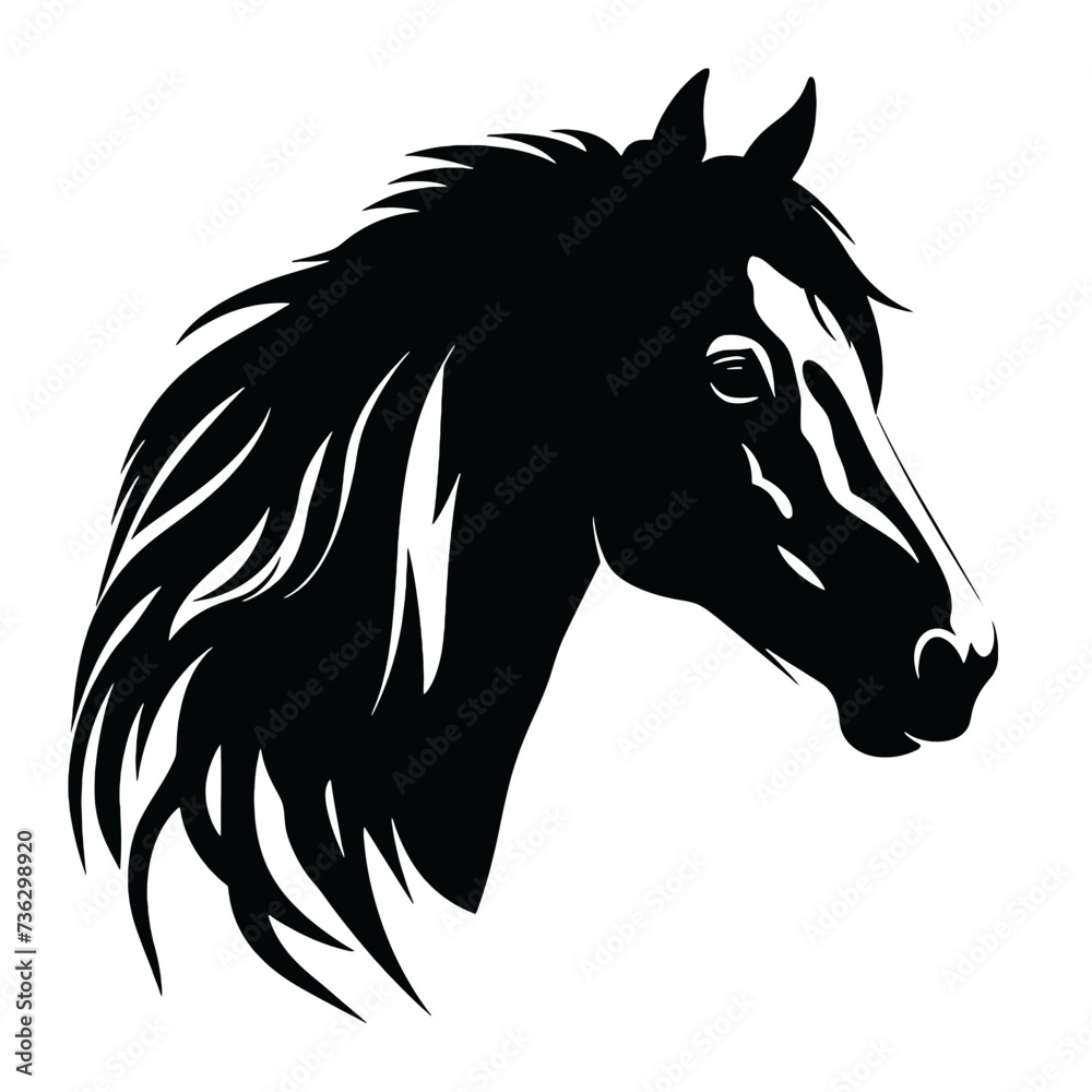 black horse silhouette black horse silhouette