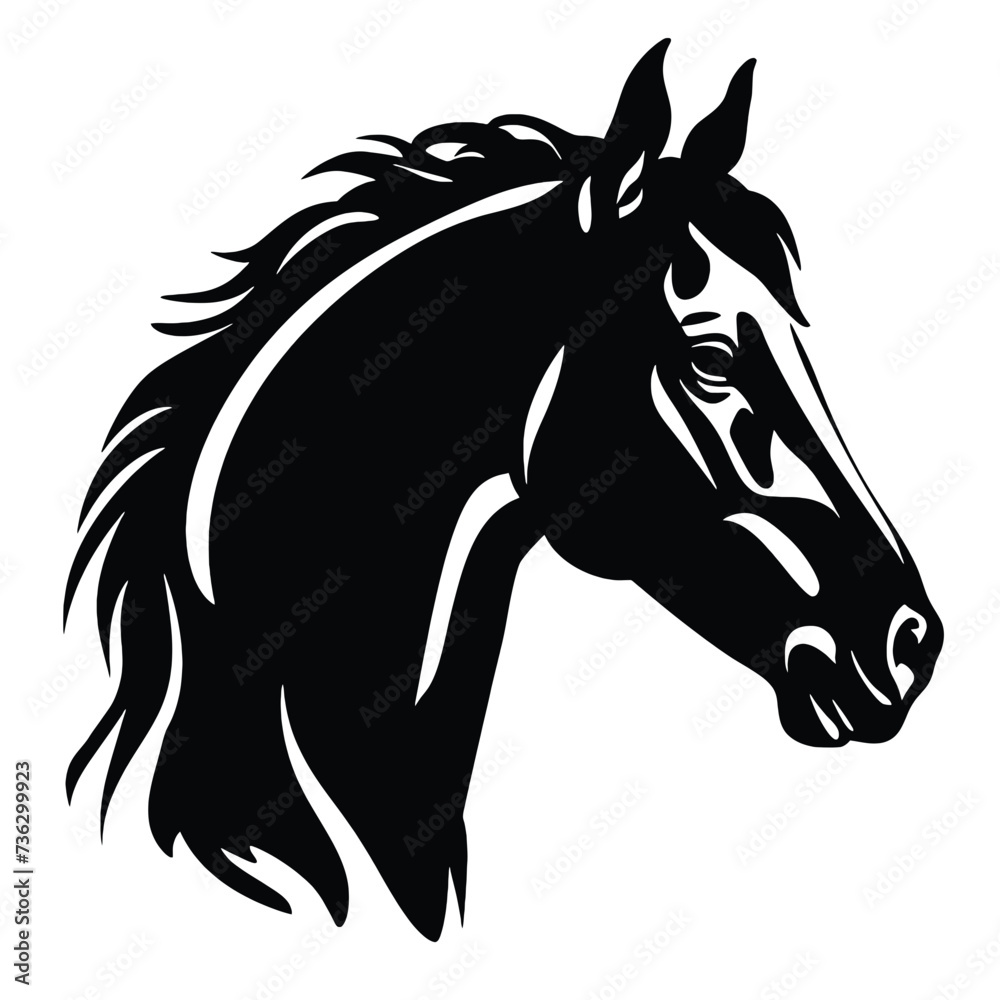 black horse silhouette black horse silhouette