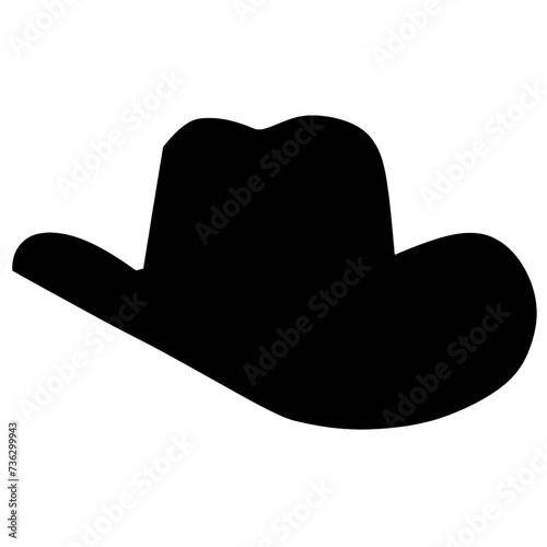 cowboy hat icon illustration, vector cowboy hat silhouette - Vector