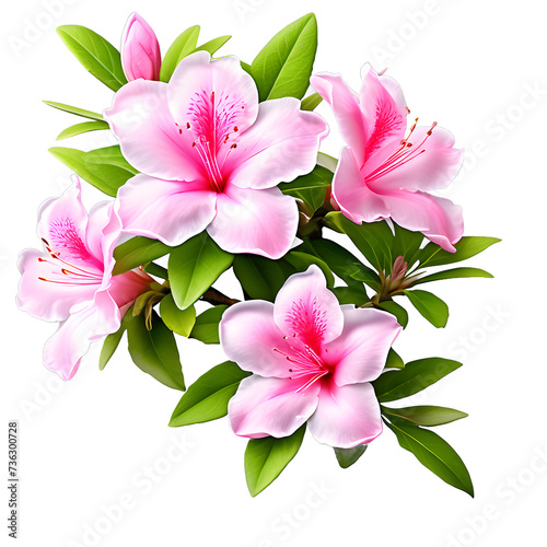 Azalea isolated on transparent background, PNG File