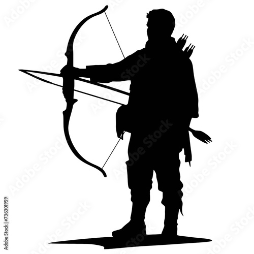 Black silhouette of archer