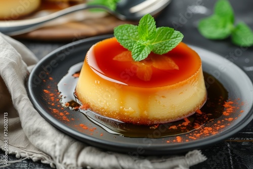 Tasty creme caramel made at home