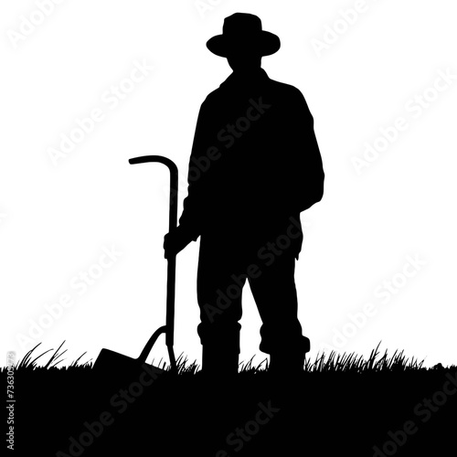 farmer  silhouette