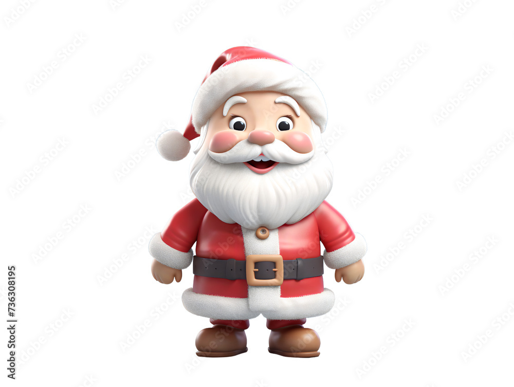Cute Santa Claus, isolated on a transparent or white background Cute Santa Claus, isolated on a transparent or white background