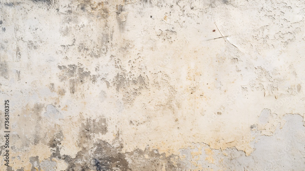 Aged cement wall texture. Structure design surface neat smooth refined. Artistic retro damaged misty rock coarse Beige organic decay warehouse building creative print ground.