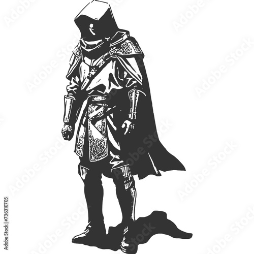 Quest Through Ruin Vintage Illustration Vector