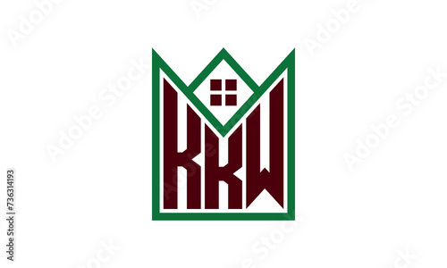 KKW initial letter real estate builders logo design vector. construction ,housing, home marker, property, building, apartment, flat, compartment, business, corporate, house rent, rental, commercial photo