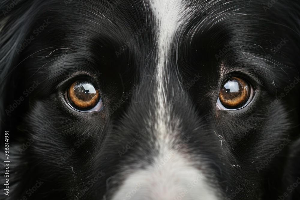 Shot of dogs expressive eyes - obrazy, fototapety, plakaty 