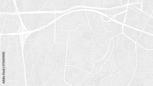Background Bekasi map, Indonesia, white and light grey city poster. Vector map with roads and water. Widescreen proportion, flat design roadmap.