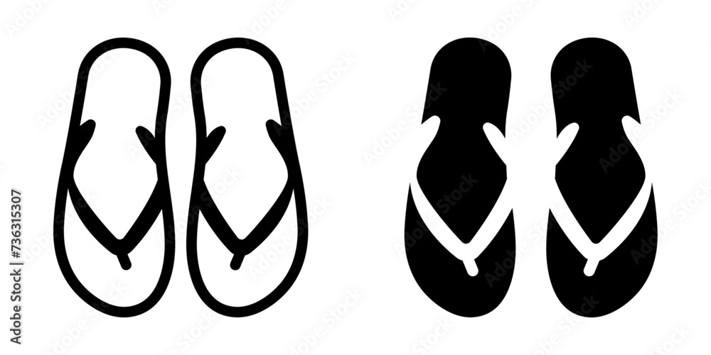 Slippers icon. sign for mobile concept and web design. vector illustration Slippers icon. sign for mobile concept and web design. vector illustration
